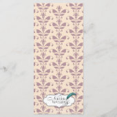 プラムとシャンパンダマスクのウェディングメニュー メニュー (裏面)