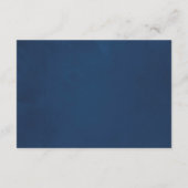 プラムとネイビーの水彩花の結婚式の披露宴 エンクロージャーカード (裏面)