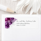 プラムとネイビーの水結婚色の ラベル (インサイチュ)