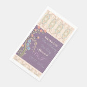 プラムとパステルアートフローラパターン（の模様が）ある (コーナー)