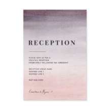 プラムとピンクのグラデーション水彩結婚式レセプション