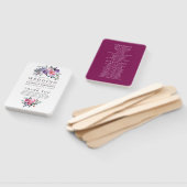 プラムとピンクの水の色のフローラ結婚式 プログラム ハンドファン (組立なし)