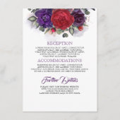 プラムとブルゴーニュの結婚フローラ情報 エンクロージャーカード (正面)