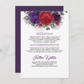 プラムとブルゴーニュの結婚フローラ情報 エンクロージャーカード (正面/裏面)