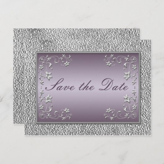 プラムとプーターフローラ日付はがきを保存 案内ポストカード (正面/裏面)