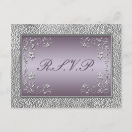 プラムとペーターのフローラRSVPはがき インビテーションポストカード