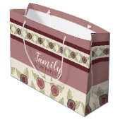 プラムとラズベリーのフローラ設計者 ラージペーパーバッグ (裏面アングル)