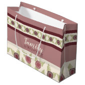 プラムとラズベリーのフローラ設計者 ラージペーパーバッグ (正面アングル)