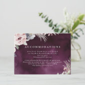 プラムと埃っぽいピンクボホフローラ宿泊施設 エンクロージャーカード (スタンド正面)