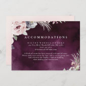 プラムと埃っぽいピンクボホフローラ宿泊施設 エンクロージャーカード (正面/裏面)