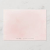 プラムと埃っぽいピンク素朴なボホフローラ披露宴 エンクロージャーカード (裏面)