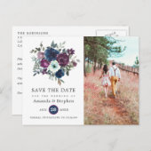 プラムと海軍のフローラ結婚ズ ポストカード (正面/裏面)