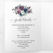 プラムと海軍のフローラ結婚ズ 三つ折り招待状 (内部最初)