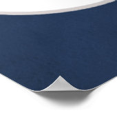 プラムと海軍の水色のフローラ結婚の歓迎 ポスター (角)