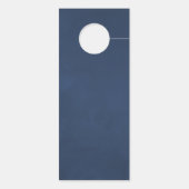 プラムと海軍の水色のフローラ結婚ズ ドアノブサイン (裏面)