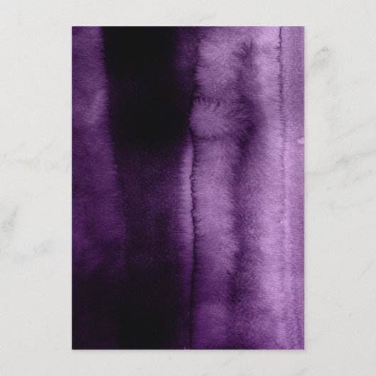 プラムと金ゴールドフローラ結婚ズ情報ゲスト エンクロージャーカード (裏面)