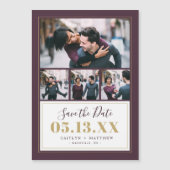 プラムと金ゴールド4 Photo Save the Date (正面)