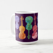プラムのバイオリンの虹 コーヒーマグカップ (正面左)