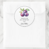 プラムのレーベルのために自家製 ラウンドシール (バッグ)