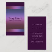 プラムの名刺にピンクの紫の青のグラデーション 名刺 (正面/裏面)