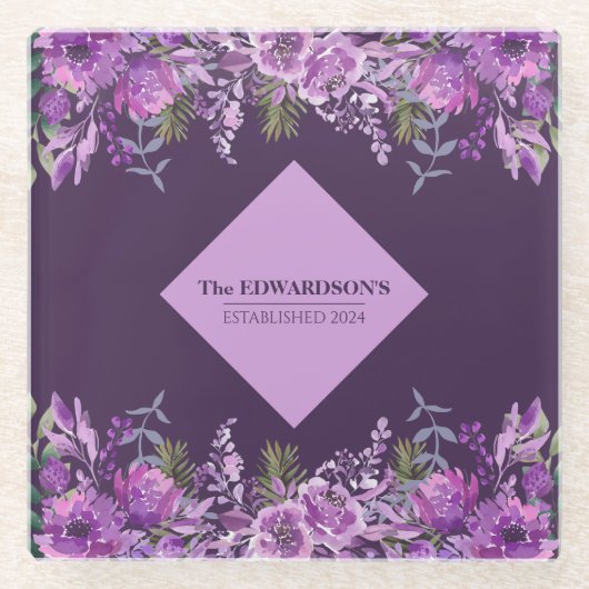 プラムの完璧:ガーデングラマー ガラスコースター (正面)