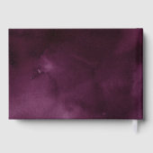 プラムの水色&ほこりっぽいピンクのフローラボホ結婚ズ ゲストブック (裏面)