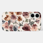 プラムの野花の水彩画の憂鬱な植物園 Case-Mate iPhoneケース (裏面 (横))
