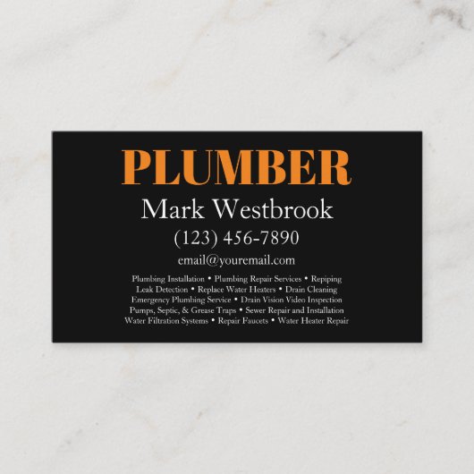 プラムはっきりしたモダンサービス 名刺 (正面)