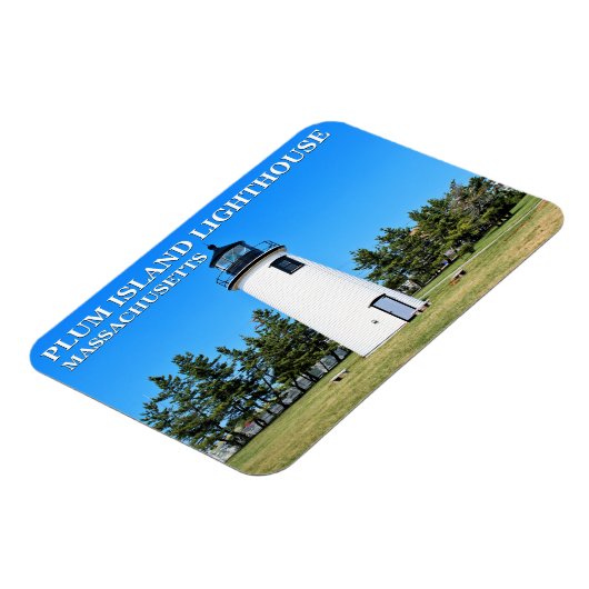 プラムアイランドライトハウス、マサチューセッツ州フレックスマグネット マグネット (左側)