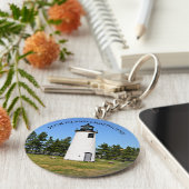 プラムアイランドライトハウスMAキーチェーン キーホルダー (側面)