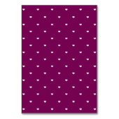 プラムアジサイDIYのテントの座席表 テーブルナンバー (裏面)