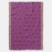 プラムアラベスクパターン スローブランケット (正面縦)