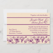 プラムアンドシャンパンフローラ結婚式招待状 招待状 (裏面)