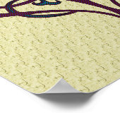 プラムアンドブルー華美フローラデザインアート ポスター (角)