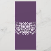 プラムインディアンペイズリーディナーメニューカード メニュー (裏面)