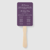 プラムインディアンペイズリー結婚式 プログラム ハンドファン (裏面)