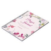 プラムウォーターカラースイートピーフローラ祈りの言葉ジャーナル ノートブック (左側)