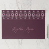 プラムエレガントグレーとピンクの大きな涙のランチョンマット ペーパーパッド (インサイチュ)