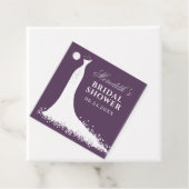 プラムエレガントシルバ結婚ーズブライダルシャワー フェイバータグ (インサイチュ)