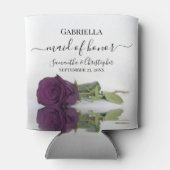 プラムエレガントパープルバラメイド・オブ・オーナー(花嫁付き添い人)結婚ズ 缶クーラー (裏面)