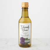 プラムエレガントパープルバラ結婚ズサンキューミニ ワインラベル (正面)