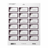 プラムエレガントパープルマウーブフローラ差出人住所 ラベル (フルシート)