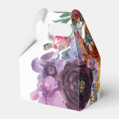 プラムオレンジフローラパーソナライズされた小 フェイバーボックス (裏面サイド)