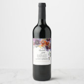 プラムオレンジフローラ パーソナライズされた ワインラベル (正面)