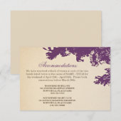 プラムオールドツリーヴィンテージ結婚式の収容デザイン エンクロージャーカード (正面/裏面)