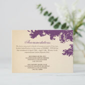 プラムオールドツリーヴィンテージ結婚式の収容デザイン エンクロージャーカード (スタンド正面)