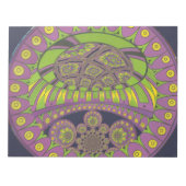 プラムカラフルイエローレース装飾民族パター ノートパッド (正面)