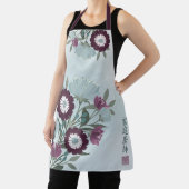 プラムガーベラデイジーブルーフローラブーケアジア美術 エプロン (インサイチュ)