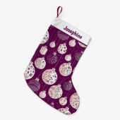 プラムクリスマスオーナメントスモールクリスマスストッキング スモールクリスマスストッキング (正面 (吊り時))