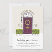 プラムクリスマスドア | ホリデーオープン ハウス 招待状 (正面)